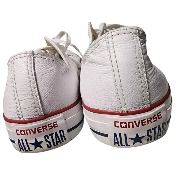 Chuck Taylor All Star Leather Ox 'White' Size M 12 W 14 Low Top Converse - Picture 4 of 8